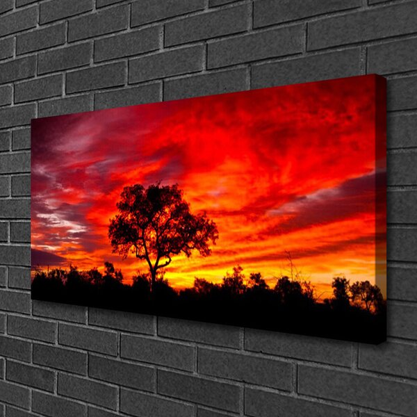Quadro su tela Foresta del paesaggio della natura 100x50 cm