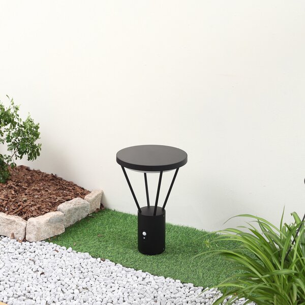 Lampade da esterno Lucande, Elario, Nero, Terrazza, Alluminio, Moderno