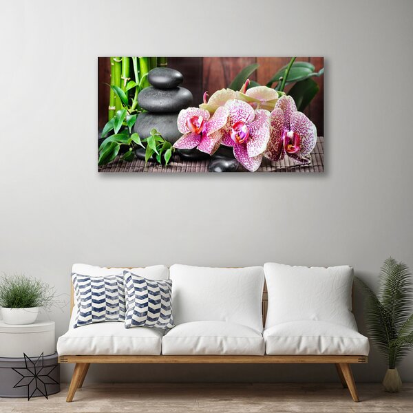 Quadro su tela Centro termale dell'orchidea di bambù 100x50 cm