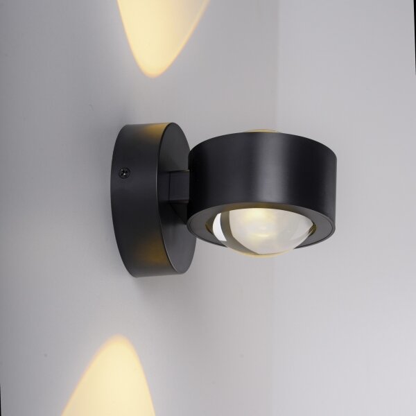 Schöner Wohnen 19331-18 - Lampada da parete LED CHIA 2xLED/2W/230V, nero