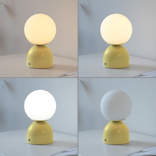 Schöner Wohnen 19218-81 - Lampada da tavolo LED dimmerabile RUDI LED/1,2W/5V gialla