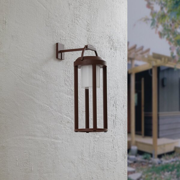 Lampade da esterno Lucande, Tilena, dimmerabile, Marrone / Ruggine, Balcone, Alluminio, Moderno