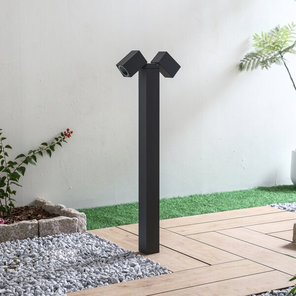 Lampade da esterno Lindby, Othil, dimmerabile, Grigio, Balcone, Alluminio, Moderno