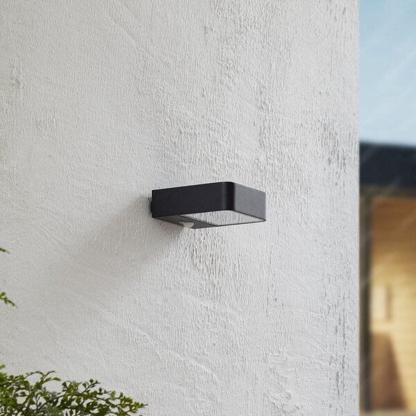 Lampade da esterno Lucande, Dava, Nero, Balcone, Alluminio, Moderno