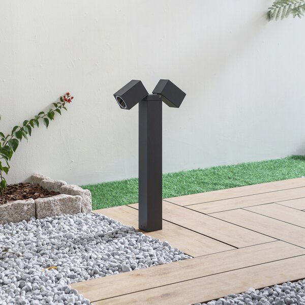 Lampade da esterno Lindby, Othil, dimmerabile, Grigio, Balcone, Alluminio, Moderno