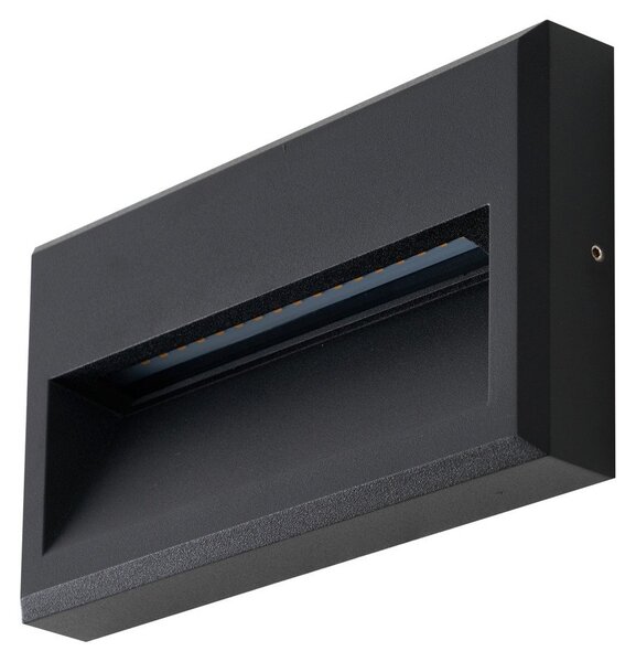 Lampade da esterno Lucande, Weno, Nero, Balcone, Alluminio, Moderno