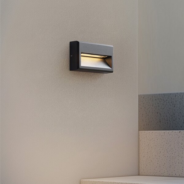 Lampade da esterno Lucande, Weno, Nero, Balcone, Alluminio, Moderno