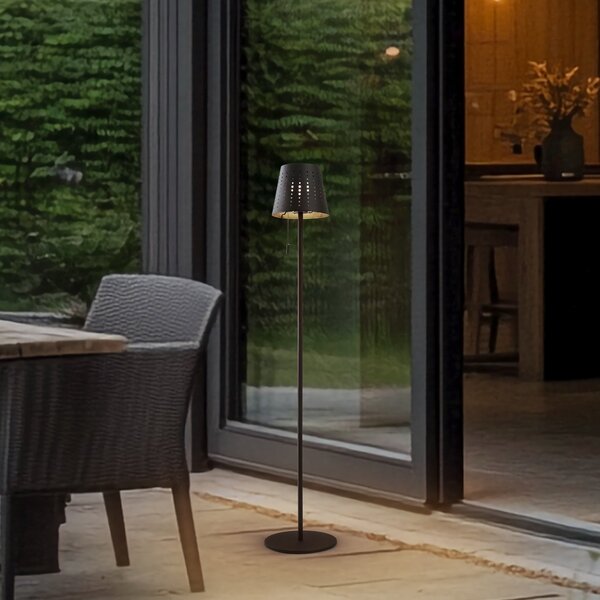 Lampade da esterno Lindby, Hilario, dimmerabile, Nero, Balcone, Metallo