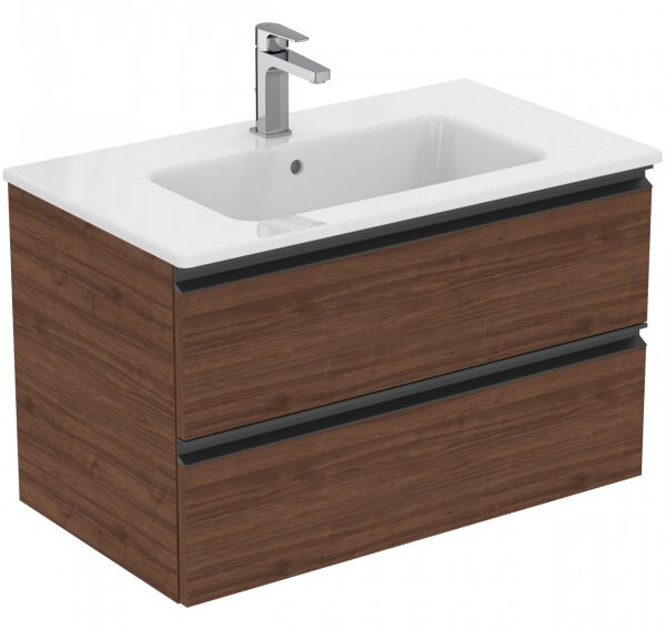 Bagno Completo Ideal Standard CONNECT Lavabo e mobiletto 815 mm Noce Scuro