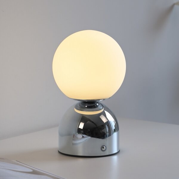 Schöner Wohnen 19218-17 - Lampada da tavolo dimmerabile RUDI a LED 1,2 W/5 V, finitura cromo lucido