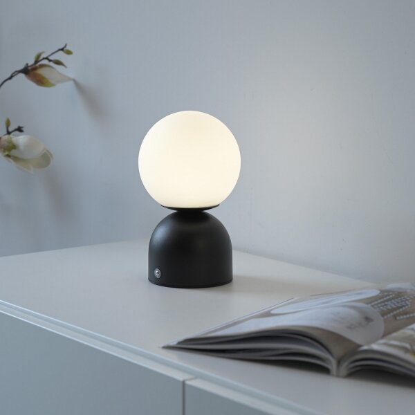 Schöner Wohnen 19218-18 - Lampada da tavolo LED dimmerabile RUDI LED/1,2W/5V nera