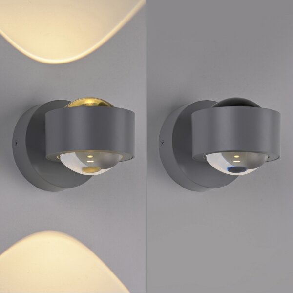 Schöner Wohnen 19331-21 - Lampada da parete LED CHIA 2xLED/2W/230V antracite
