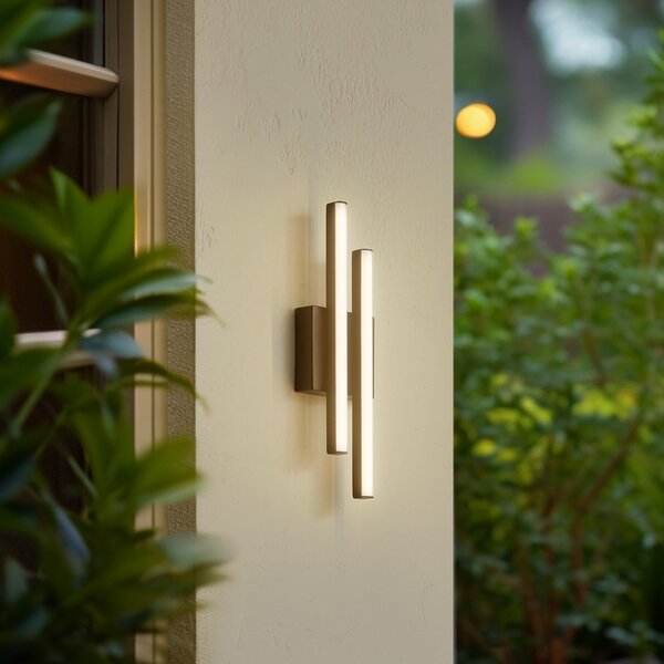 Lampade da esterno Lindby, Abelia, Nero, Terrazza, Alluminio, Moderno