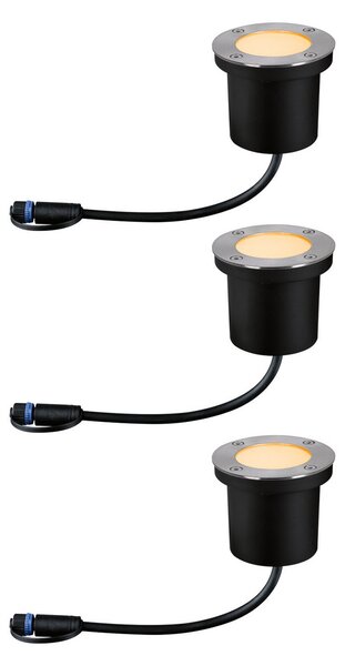 Lampade da esterno Paulmann, Bodeneinbauleuchte Basisset, Metallizzato, Metallo, Moderno