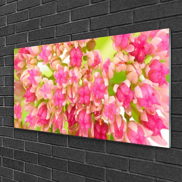 Quadro su vetro Fiore di loto 100x50 cm 2 appendini