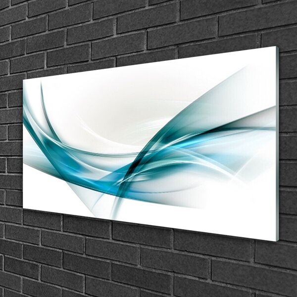 Quadro vetro Linee astratte Arte 100x50 cm 2 appendini