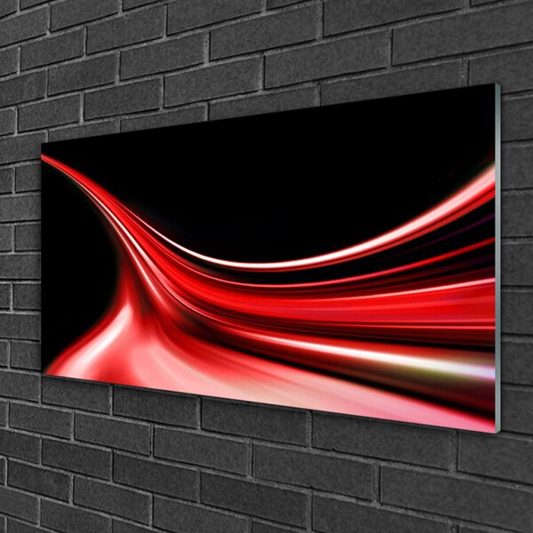 Quadro di vetro Arte delle linee astratte 100x50 cm 2 appendini