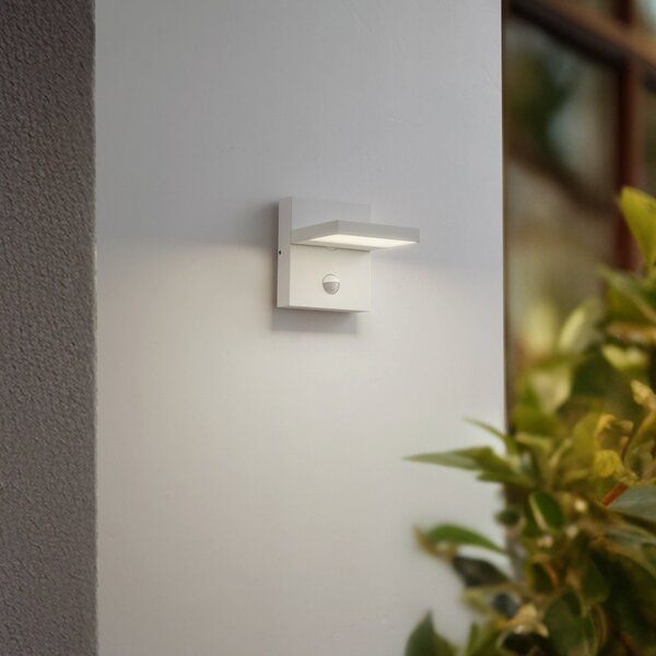 Lampade da esterno Lucande, Silvan, Bianco, Terrazza, Alluminio, Moderno