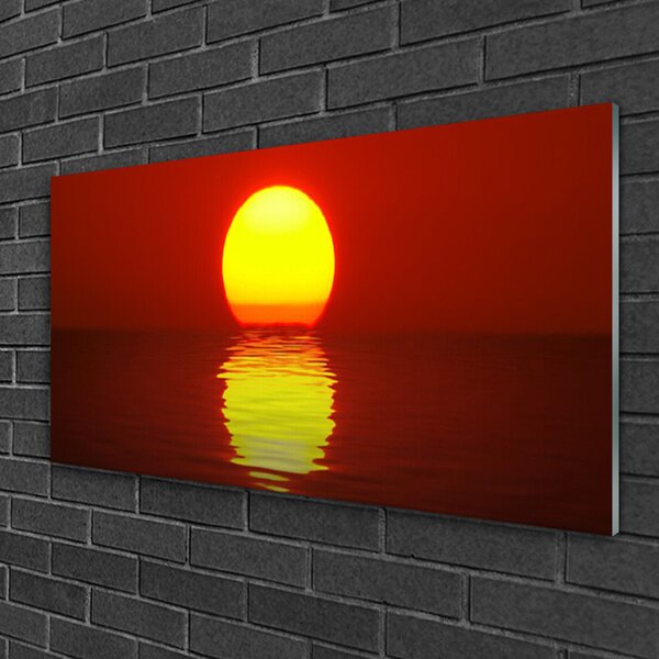 Quadro vetro Paesaggio al tramonto 100x50 cm 2 appendini
