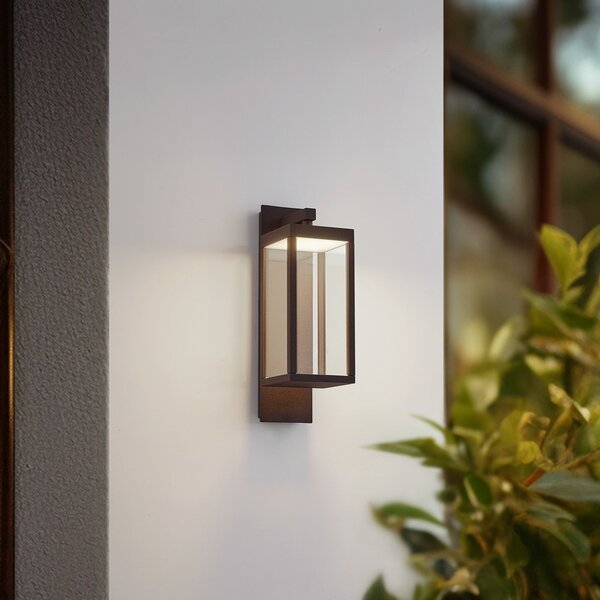 Lampade da esterno Lucande, Ferdinand, Marrone / Ruggine, Balcone, Alluminio, Moderno