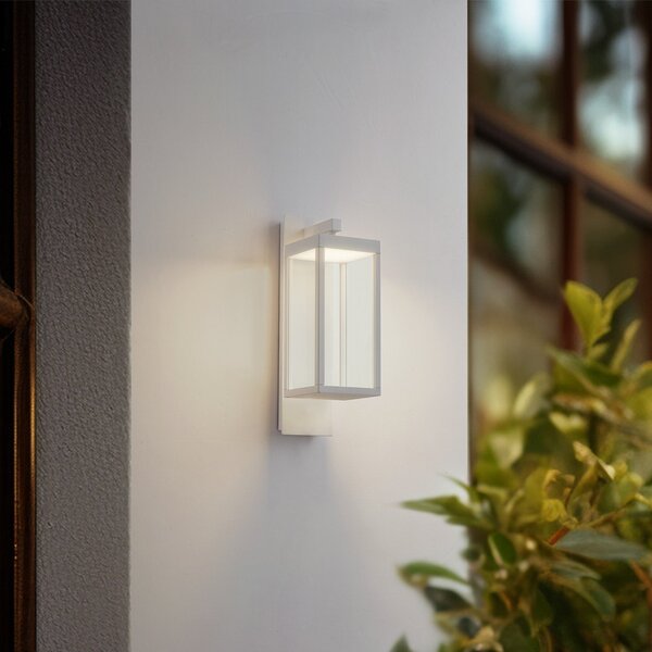 Lampade da esterno Lucande, Ferdinand, Bianco, Balcone, Alluminio, Moderno