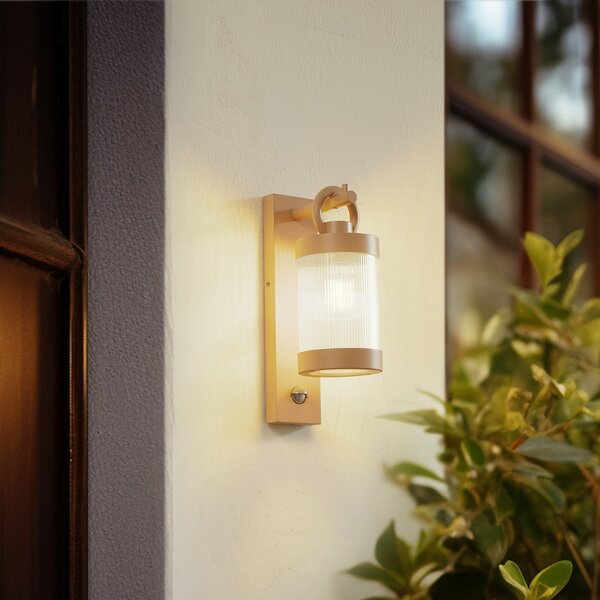 Lampade da esterno Lindby, Yrene, dimmerabile, Beige, Terrazza, Alluminio, Moderno