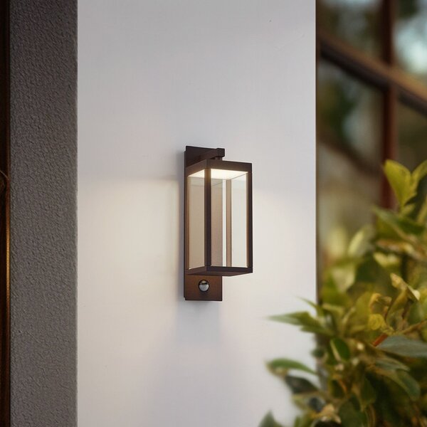 Lampade da esterno Lucande, Ferdinand, Marrone / Ruggine, Balcone, Alluminio, Moderno
