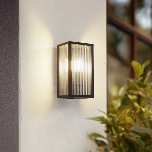 Lampade da esterno Lindby, Peldar, dimmerabile, Nero, Terrazza, Alluminio, Moderno