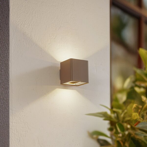 Lampade da esterno Lucande, Aaron, Marrone / Ruggine, Terrazza, Alluminio, Moderno