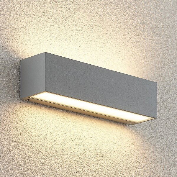 Lampade da esterno Lucande, Lengo, Metallizzato, Balcone, Alluminio, Moderno