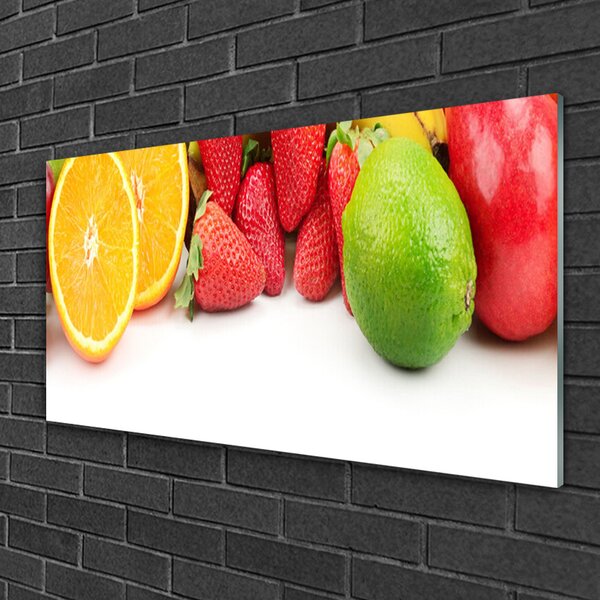 Quadro in vetro Cucina di frutta 100x50 cm 2 appendini
