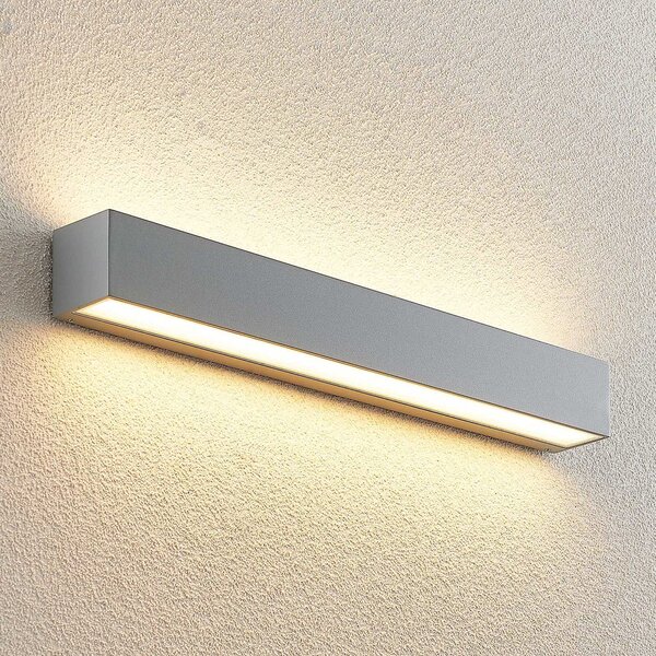 Lampade da esterno Lucande, Lengo, Metallizzato, Balcone, Alluminio, Moderno