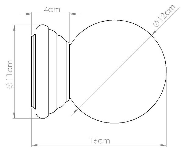 Lampada da parete blu in ceramica ø 12 cm Farsa – Sollux