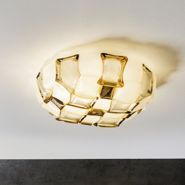 Applique da parete Slamp, Mida, dimmerabile, Dorato / Ottone, Soggiorno, Plastica, Design