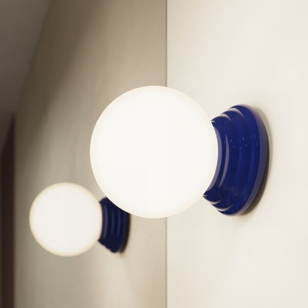 Lampada da parete blu in ceramica ø 12 cm Farsa – Sollux
