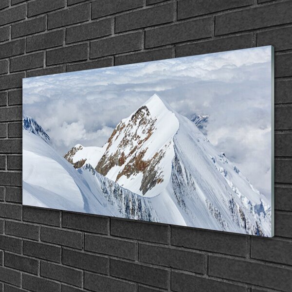Quadro in vetro Paesaggio montano 100x50 cm 2 appendini