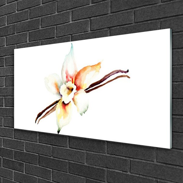 Quadro vetro Arte floreale 100x50 cm 2 appendini