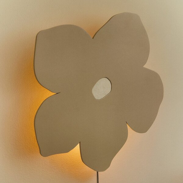 Applique da parete ferm LIVING, Poesie, dimmerabile, Beige, Camera dei bambini, Legno, Scandinavo