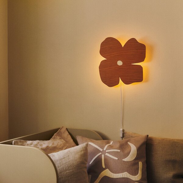 Applique da parete ferm LIVING, Poesie, dimmerabile, Marrone / Ruggine, Camera dei bambini, Legno, Scandinavo
