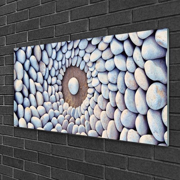 Quadro di vetro Pietre Arte 100x50 cm 2 appendini