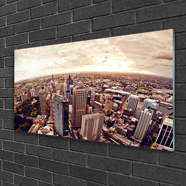 Quadro vetro Paesaggio urbano 100x50 cm 2 appendini