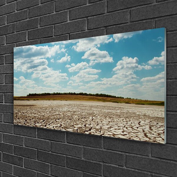 Quadro su vetro Sabbia per paesaggi del deserto 100x50 cm 2 appendini