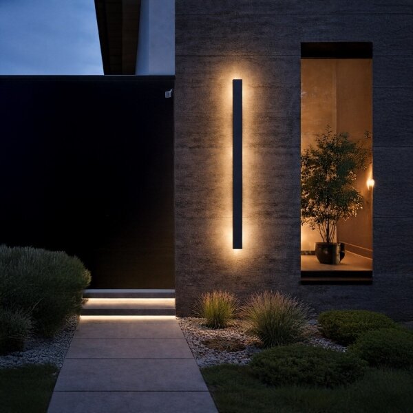 LED Applique da parete per esterni WOW LED/20W/230V 3000/4000/6000K 120cm IP54 nero