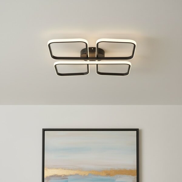 Plafoniera da soffitto HIDALGO LED/40W/230V nera