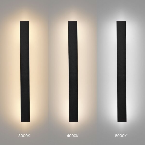 Applique da esterno LED WOW 11W/230V 3000/4000/6000K 60 cm IP54 nero