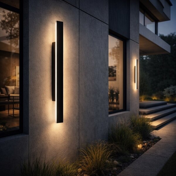 Applique da esterno LED WOW 11W/230V 3000/4000/6000K 60 cm IP54 nero
