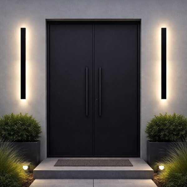 LED Applique da parete per esterni WOW LED/20W/230V 3000/4000/6000K 120cm IP54 nero