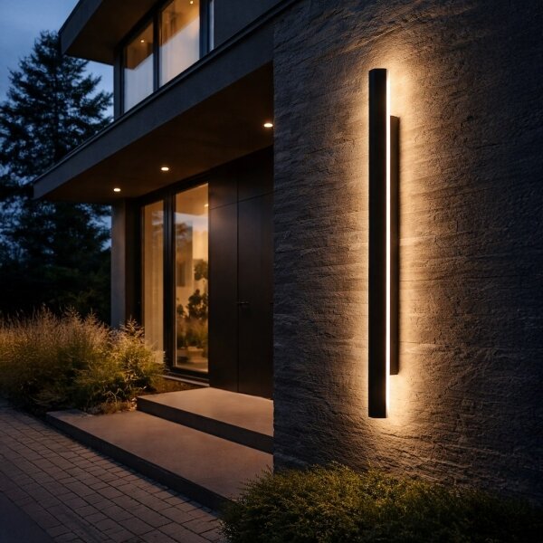 LED Applique da parete per esterni WOW LED/20W/230V 3000/4000/6000K 120cm IP54 nero