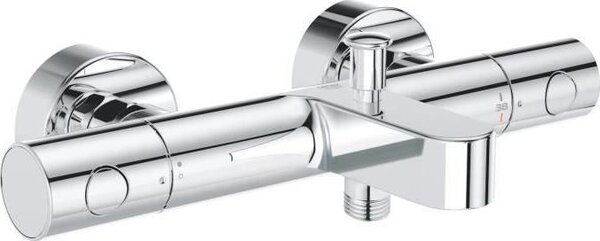 Miscelatore termostatico per vasca GROHE Precision Get, montaggio a parete, cromato, limitatore di temperatura, funzione di risparmio idrico