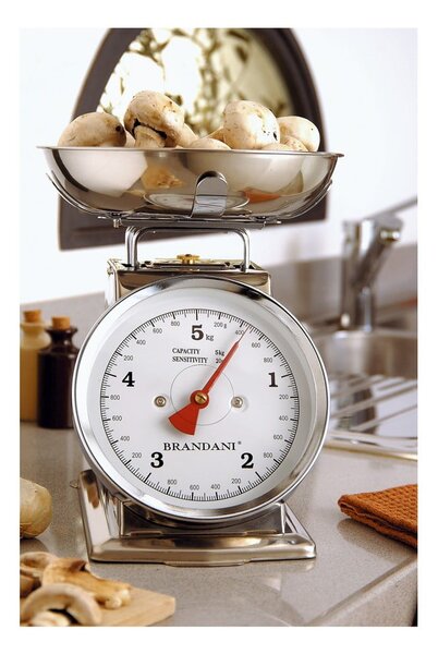 Bilancia da cucina in acciaio inox con capacità di 5 kg - Brandani